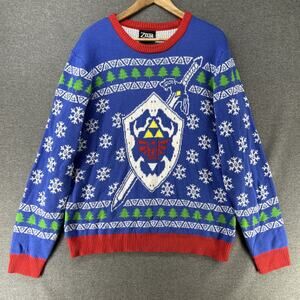 2020 Zelda Holiday Sweater Men’s 2X Hyrule Shield Sword Ugly Christmas NES